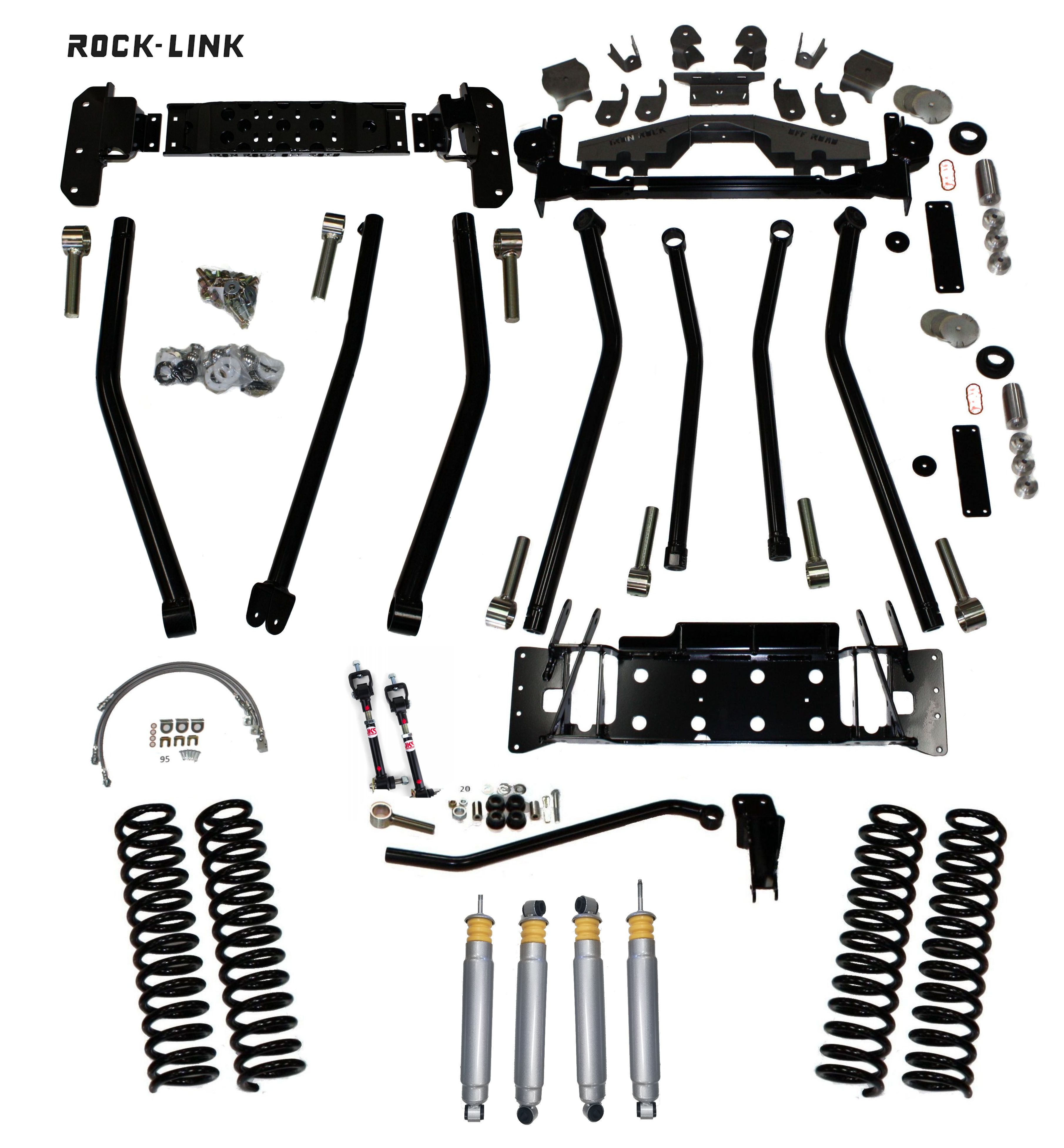 Iron Rock Off Road XJ 4" ROCKLINK PRO Long Arm Lift Kit
